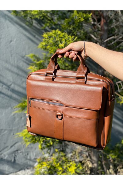 Erzeno حقيبة جلدية أصلية وحقيبة كمبيوتر محمول