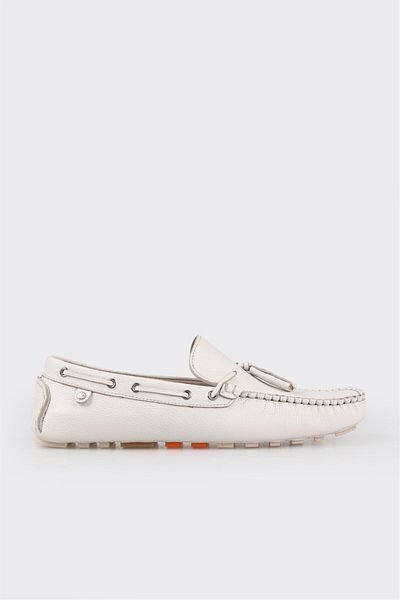 Elle Shoes White Leather Men's Casual Shoes