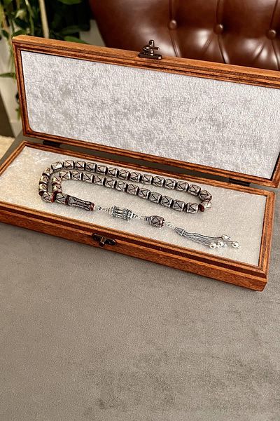 dergah tesbih Üstad M. Serkan COŞKUN Full Silver Kuka Prayer Beads