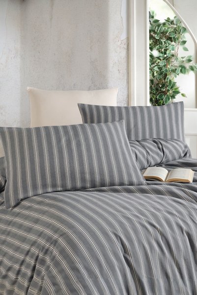 ÇETTEX Organic Linen Double Duvet Cover Set