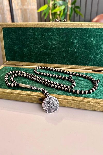dergah tesbih Kuka Prayer Rosary - Silver Verse and Hand Kursi Design