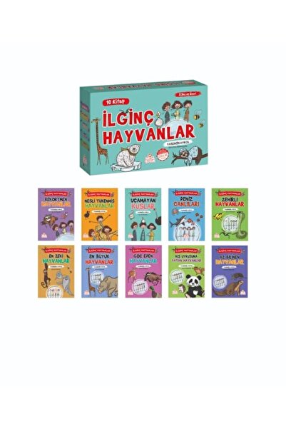 Nesil Çocuk Yayınları İlginç Hayvanlar Seti 10 Kitap + Soru Kitapçığı
