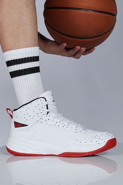 Jump 28531 White - Red Men's Basketball Sneakers