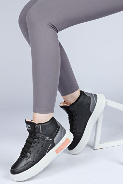 Jump 28756 Γυναικεία αθλητικά παπούτσια με ψηλό τοπ μαύρο μαύρο