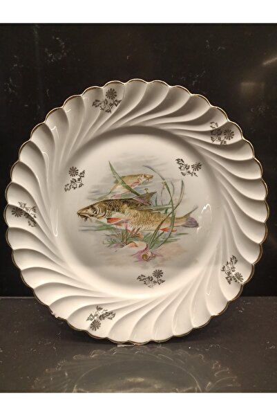 Fransız Limoges VİNTAGE ANTİKA FRANSIZ LİMOGES DAMGALI PORSELEN SERVİS TABAĞI