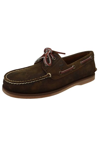 Timberland 1001R Classic 2 Eye Boat Shoe Herren Gaucho Roughcut Smooth Braun Bootsschuhe