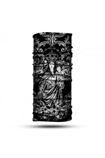 nehir eşarp Black and White Patterned Bandana Buff Baf Neck Collar