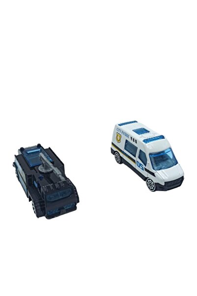 PopŞeker 6'lı Metal Polis Araçları Seti ile Küçük Polisler Göreve Hazır!