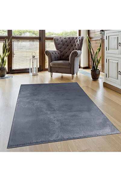 Valery Home Vl Comfort Peluş Halı Antrasit Overloklu