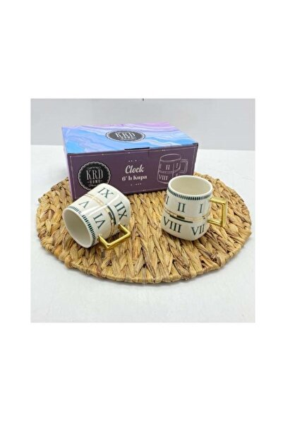 KRD Home Clock 6-Piece Mug -3435