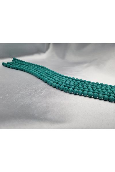 Yüksel Boncuk Σειρά από φυσική πέτρα 8 mm Lava (Πράσινη)
