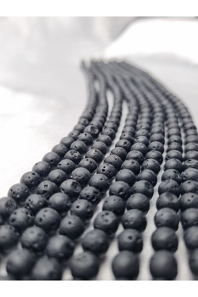 Yüksel Boncuk Σειρά φυσικών πολύτιμων λίθων 8 mm Lava Stone