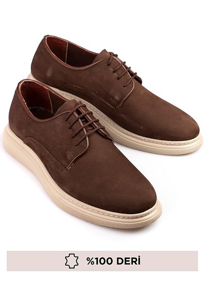 depderi Ανδρικά παπούτσια - 100% δέρμα Nubuck, ψηλή σόλα