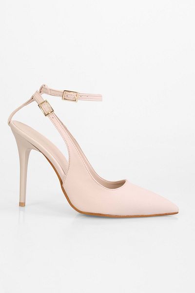 Shoeberry Mila Tan Damen-Fußriemchen mit Satingürtel