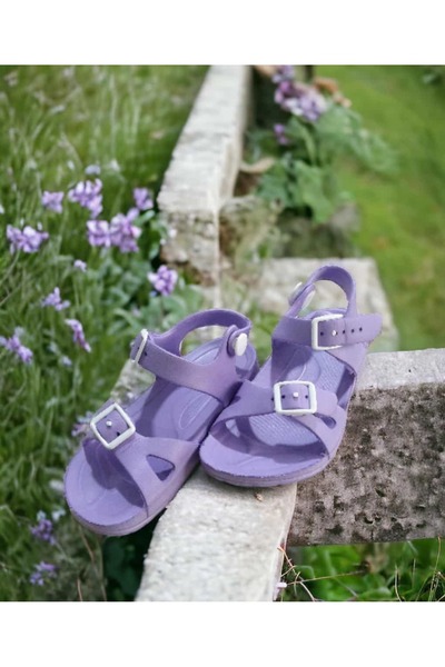 ÇEÇEN HOME Talpă ortopedică Sandale pentru fete cu dungi duble, elegante și d...