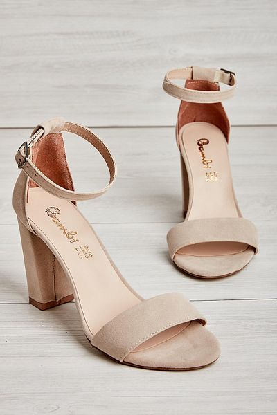 Bambi Pantofi clasici cu toc pentru femei din piele intoarsa bej K 01503741072