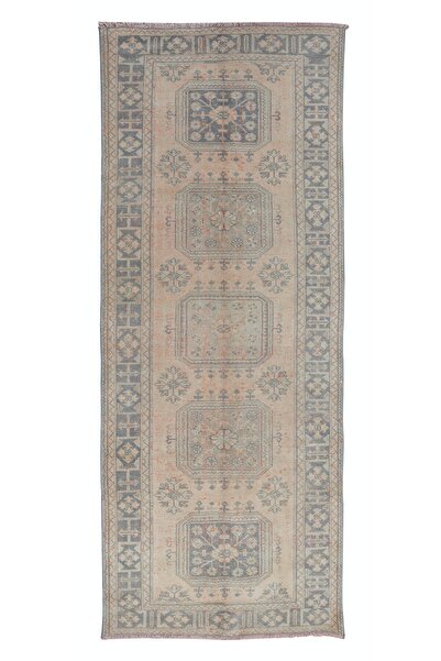 Tekin 140x340 cm El Yapımı Türk Koridor Yolluğu, Eski Koridor Halısı, Merdive...