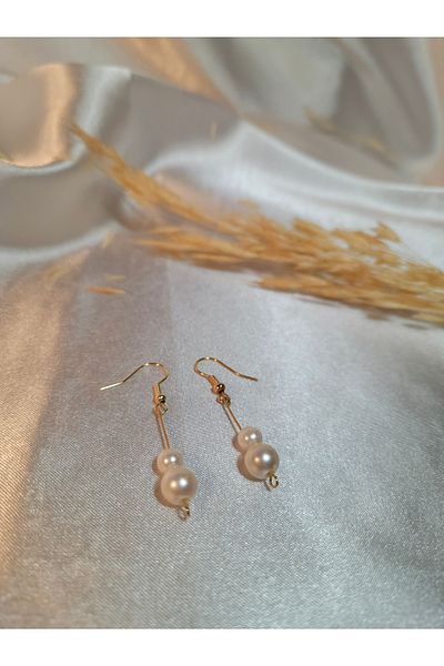 LE&DA Accessory Pearl Elegant Minimal Gold Earrings