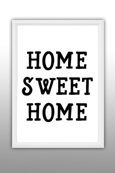 yhfoto Home Sweet Home Pictură Decorativă - Pictură Albă 30x40 - Cadru Decorativ A3