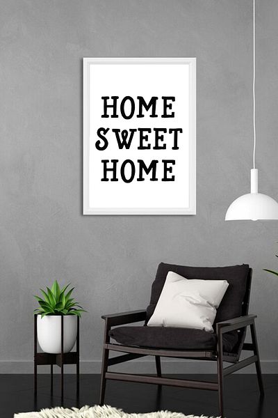 yhfoto Home Sweet Home Pictură Decorativă - Pictură Albă 30x40 - Cadru Decorativ A3