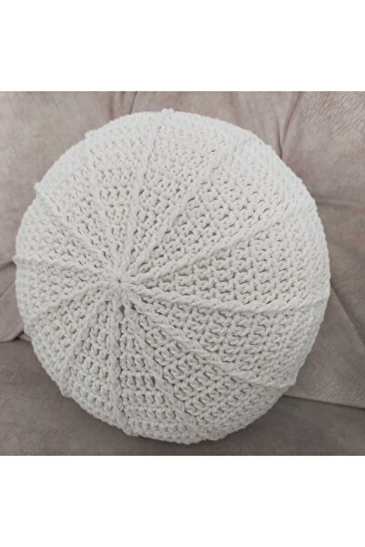 NVSisters Dekoratif Yuvarlak Kırlent, Bebek Odası Kırlent, Makrome Örgü Kırlent