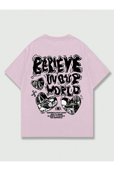 Mad&Calf Μπλουζάκι Unisex Believe με στάμπα με λαιμόκοψη