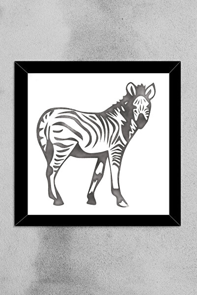 yhfoto Žirafa - Žirafa 20x20 kvadratna dekorativna slika crni okvir -yedabk74