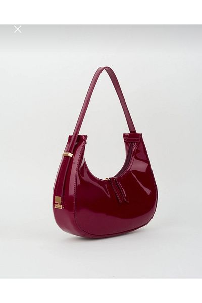 Bubu Women's Faux Leather Baguette Zipper Closure Handbag