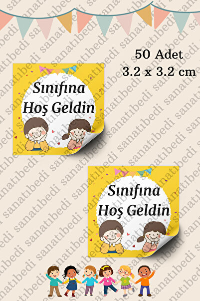 sanatıbedi 50 قطعة من الملصقات ذات طابع الترحيب بالفصل الدراسي - التعبئة / ال...