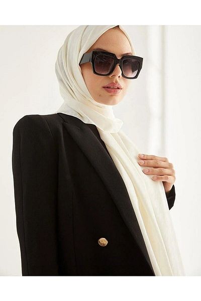 LOSYANA Houndstooth Patterned, Silky, Jacquard, Light, Non-Slip, High Quality, Combinable, Women's Hijab, Shawl 75x180