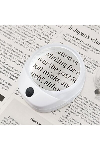 RICHIE Şarjlı dome büyüteç kitap okuma büyüteci 10x büyütme lup mercek