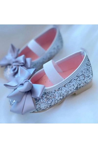 2Friends Silver Sequined Ballerinas