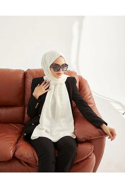 LOSYANA Houndstooth Patterned, Silky, Jacquard, Light, Non-Slip, High Quality, Combinable, Women's Hijab, Shawl 75x180