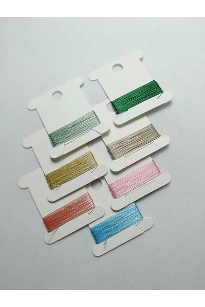 Eskişehir hobi sanat 7 Χρώματα 0,2 mm 1 μέτρο λεπτό κορδόνι προσευχής Σύνολο - Το λεπτότερο κορδόνι προσευχής