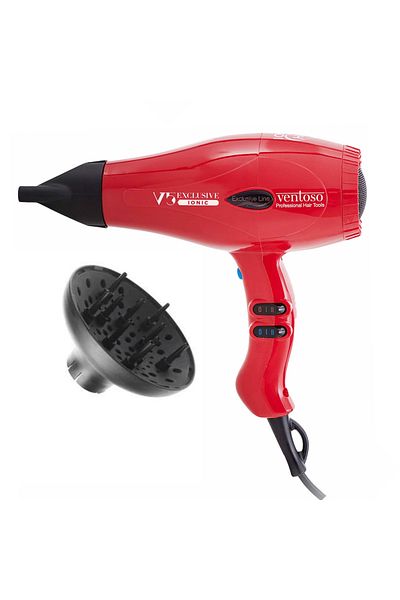 Ventoso V5 Exclusive 2500w Ionic Professional Hair Dryer and Blow Dryer Rosso Vigolu