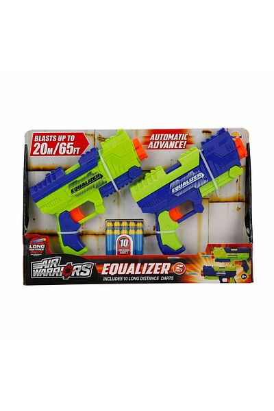 Sunman Nessiworld Air Warriors Equalizer - 2 Sponge Darts Shooting Gun with 10 Bullets 21 cm