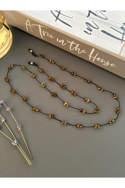 Kotryna Adult Drop Amber GlassesRope 60 cm