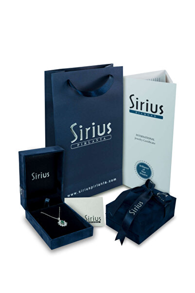 Sirius Pırlanta Kadın Beyaz 1,5 Karat Efektli Pırlanta Hale Kolye