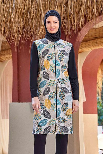 REMSA Full Covered Hijab Swimsuit 9255 Verena Black