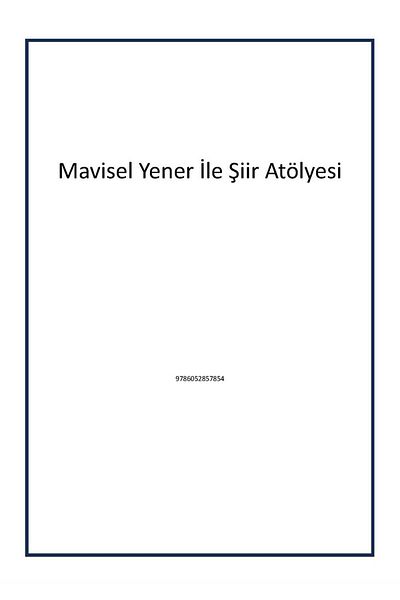 Tudem Yayınları Poetry Workshop With Blue Yener