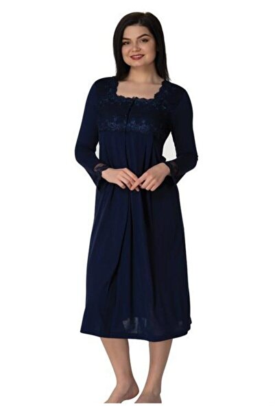 CT MODA Cămașă de noapte de maternitate din dantelă Freya Effort bleumarin cu...