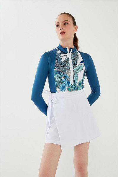 Monolou Women's Skirt with Shorts White