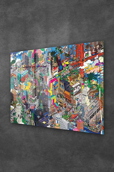 Decovetro Pop Art City Sticla de masă