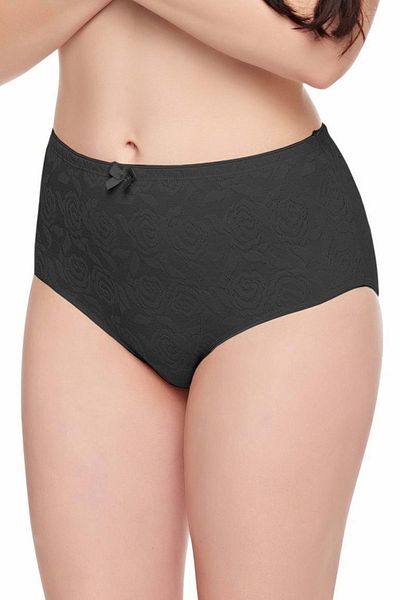 Belinay 0299 Floral Textured Panties Black Xl