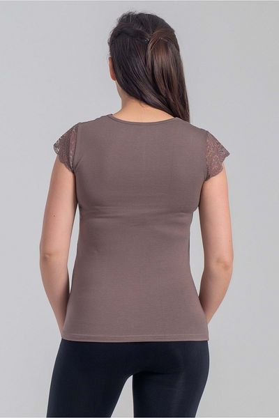 Belinay 8027 Women's Lycra Lace V-Neck Body Mink L