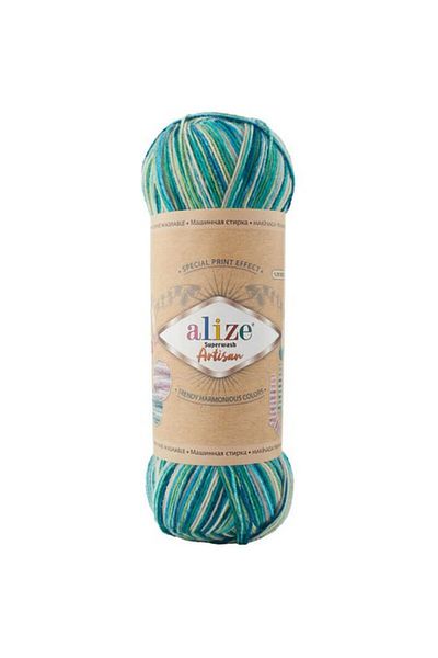 Alize Σχοινί πλεξίματος χειρός Superwash Artisan (Συσκευασία 5) - 9001