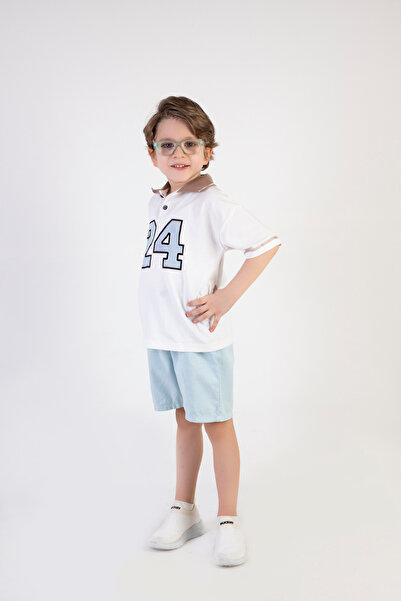 Harika KIDS Boy's Collared Gabardine Shorts 2 Piece Set