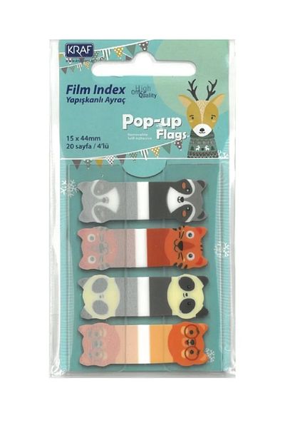 KRAF Index Film (PP) 15x44mm.4x20ypPop-up Patterned Adhesive Brace KRAF 41544