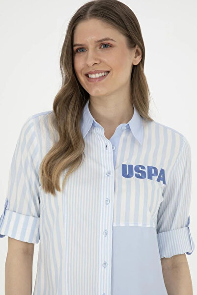 U.S. Polo Assn. Kadın Açık Mavi Uzun Kollu GömlekG082SZ004.000.183570.4.VR003