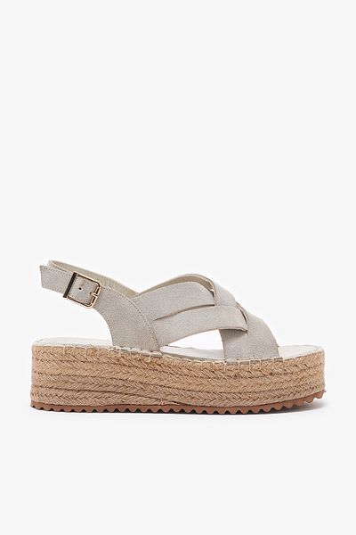 Louis Cardy Monger Beige Genuine Leather Espadrille Sandals